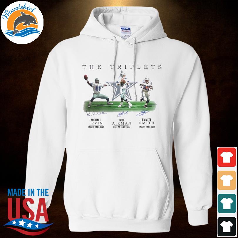 Dallas Cowboys The Triplets Michael Irvin Troy Aikman Emmitt Smith  signatures shirt, hoodie, sweater, long sleeve and tank top