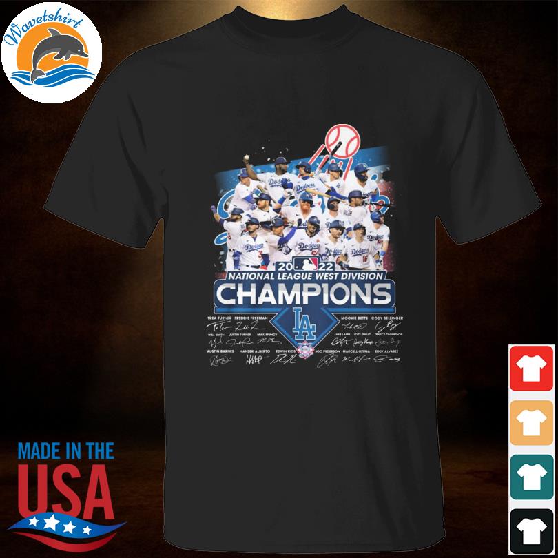 Los Angeles Dodgers 2022 National League Division Champions signatures shirt