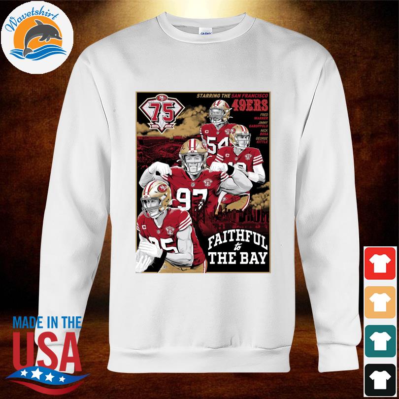 San francisco 49ers 75th anniversary shirt, hoodie, sweater, long