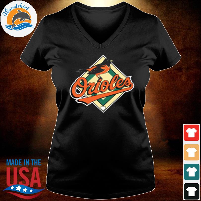 Baltimore orioles homage orange hand drawn logo tri-blend shirt