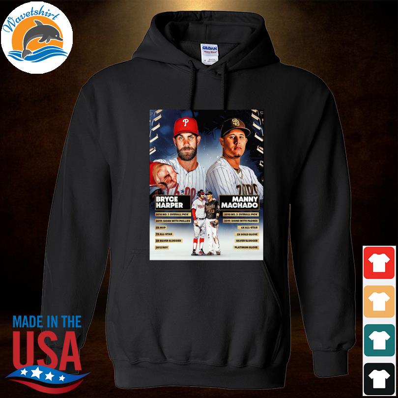 Bryce harper and manny machado face off in the world series 2022 mlb  postseason shirt, hoodie, sweater, long sleeve and tank top