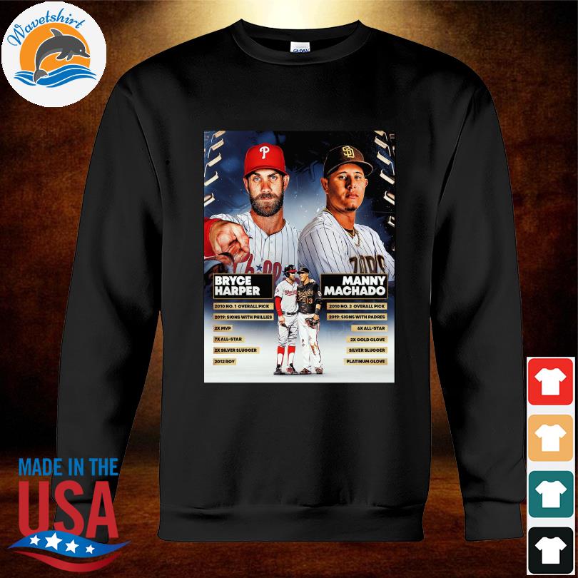 Bryce Harper And Manny Machado Face Off In The World Series 2022 MLB  Postseason Home Decor Poster Canvas - REVER LAVIE