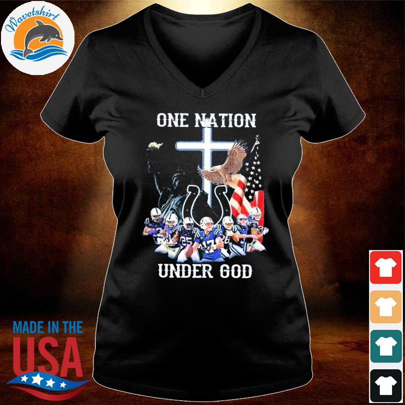 Funny Indianapolis Colts one nation under god American flag shirt