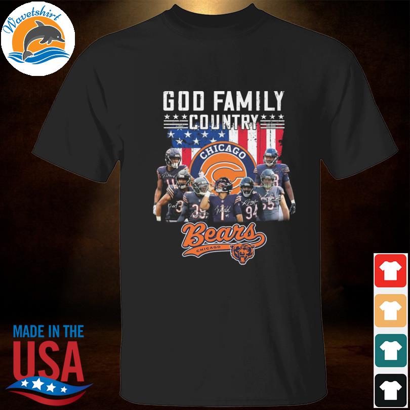 God family country Chicago Bears American flag signatures 2022 shirt,  hoodie, longsleeve tee, sweater