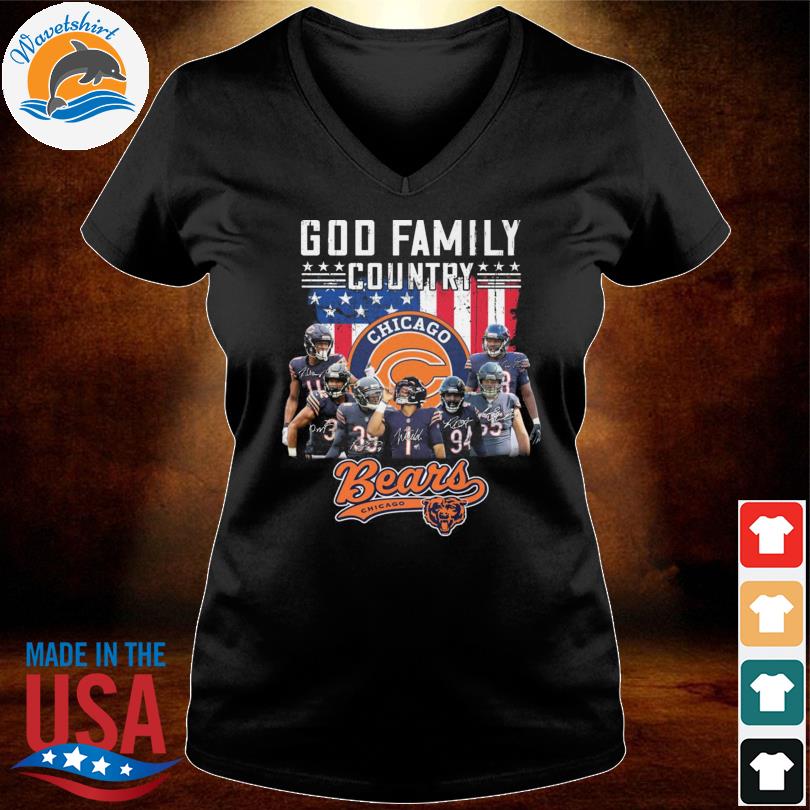 God family country Chicago Bears American flag signatures 2022 shirt,  hoodie, longsleeve tee, sweater