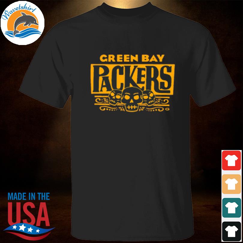 Green bay packers sugar skull shirt, hoodie, sweater, long sleeve