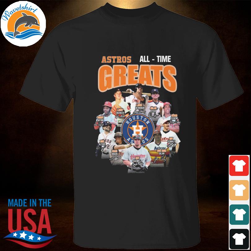 Houston astros all time greats signatures shirt