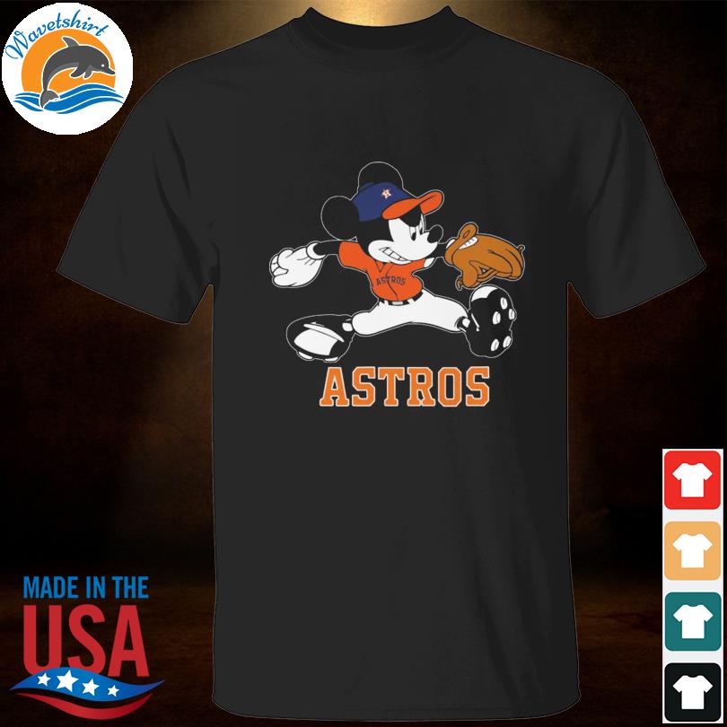 Mickey Mouse playing baseball Houston Astros shirt