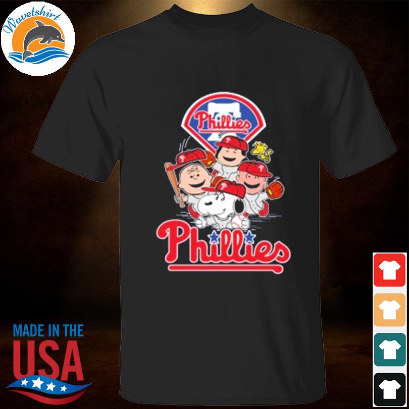 MLB Philadelphia Phillies Snoopy Charlie Brown Woodstock The Peanuts Movie Baseball shirt