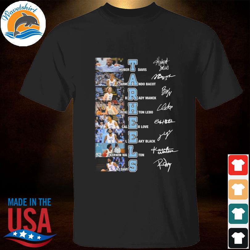 North Carolina Tar Heels men's basketball all team signatures 2022 shirt