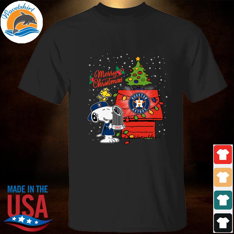 Official Snoopy and Woodstock houston astros merry christmas cup MLB postseason 2022 shirt