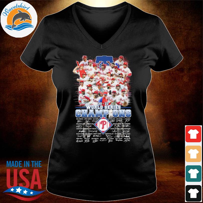 2022 World Series Champions Philadelphia Phillies team signatures shirt,  hoodie, sweater, long sleeve and tank top