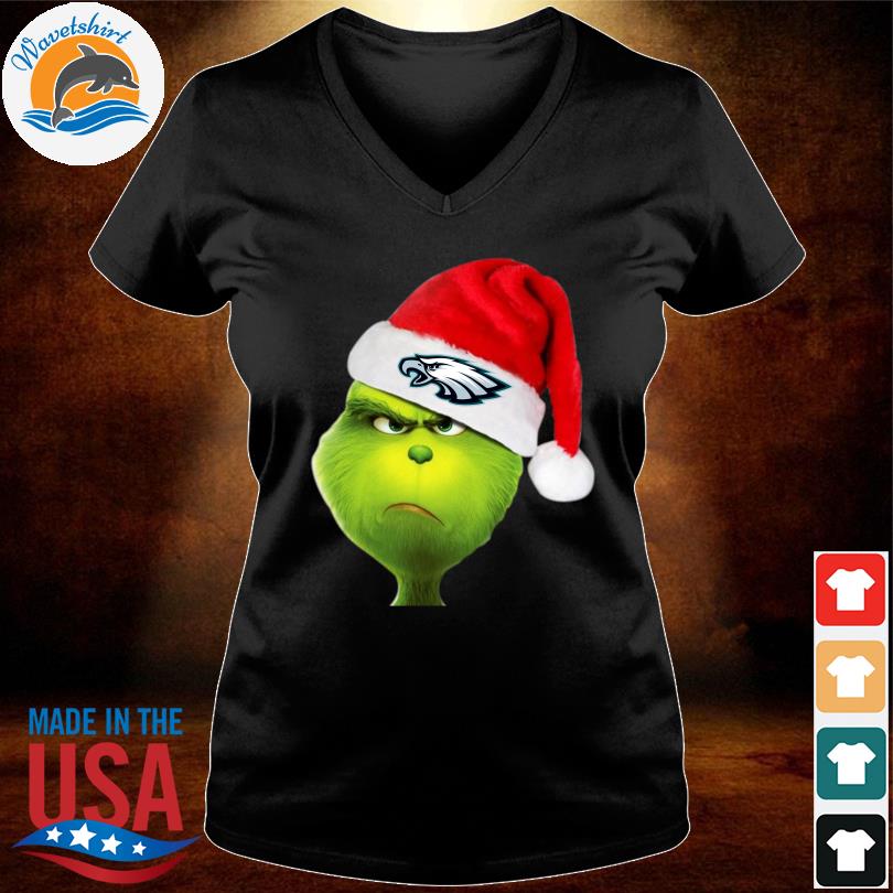 Grinch Hand Holding Philadelphia Eagles Christmas Shirt