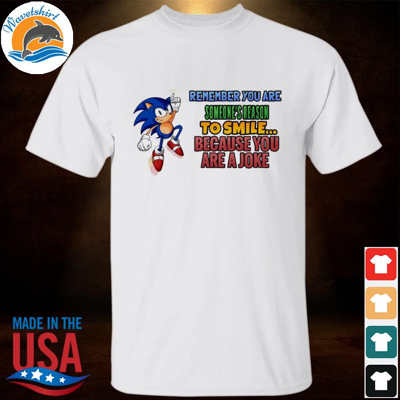 Sonic remember you are someone's reason to smile because you are a joke shirt