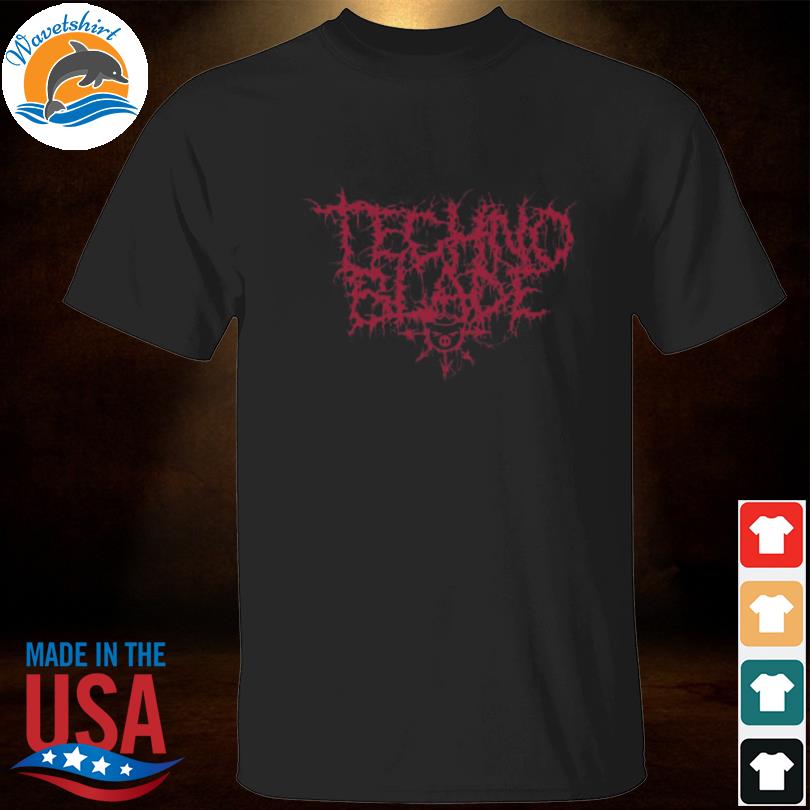 Techno updates technoblade metal font shirt