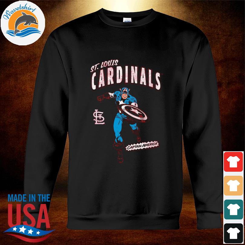 St Louis Cardinals Team Captain America Marvel Unisex Shirt