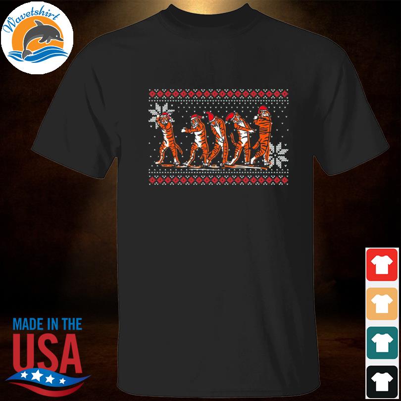 Barstool golf tiger swing merry ugly Christmas sweater