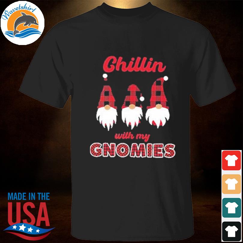 Chillin with my gnomies buffalo plaid gnomes Christmas sweater