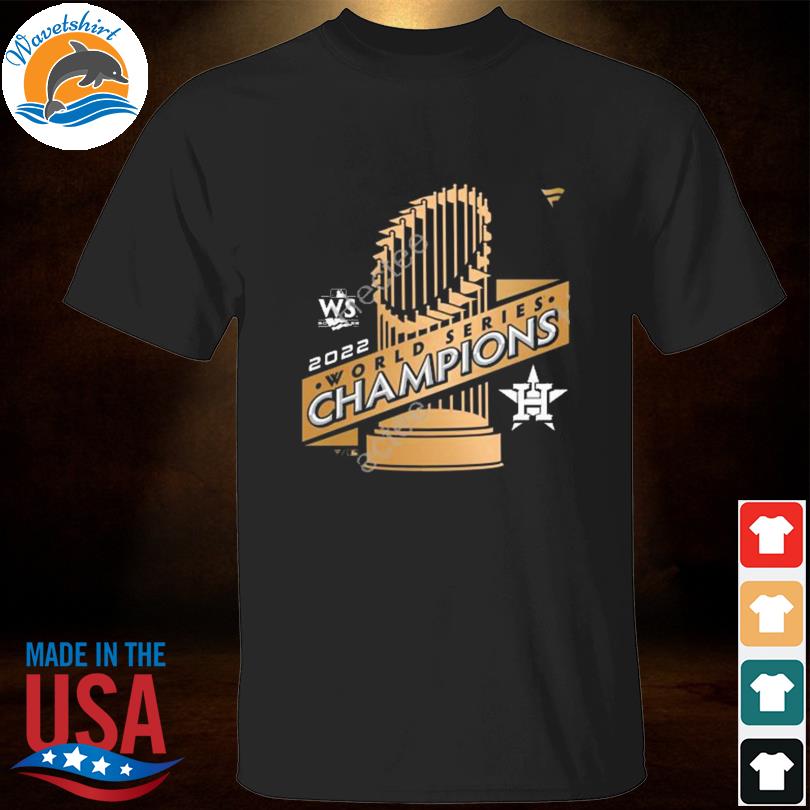 Houston astros players wearing houston astros 2022 world series champions cup shirt