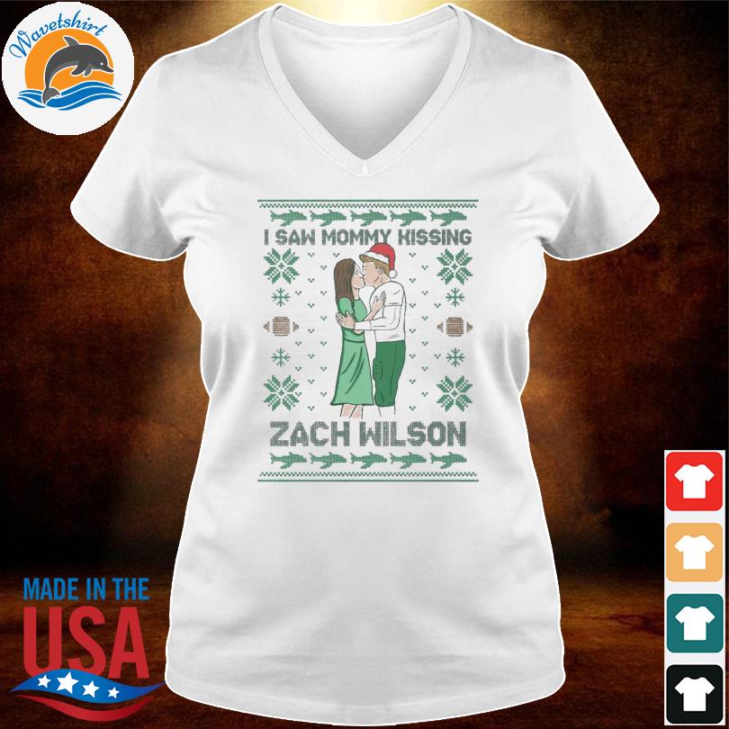 I Saw Mommy Kissing Zach Wilson Ugly Christmas Sweater