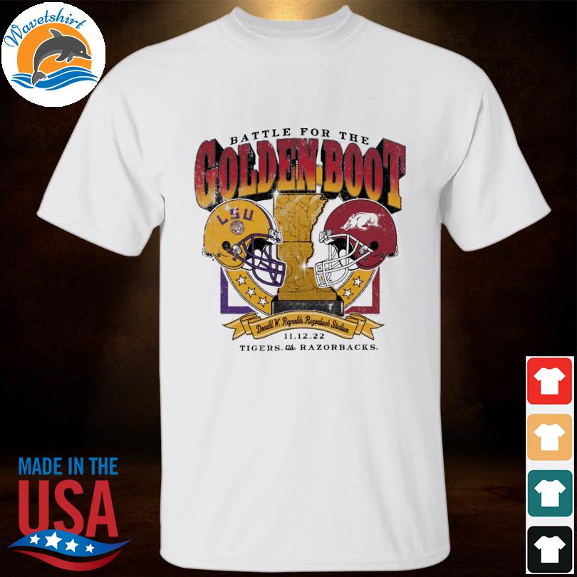 Lsu tiger vs arkansas razorbacks battle for the golden boot 2022 gameday matchup shirt