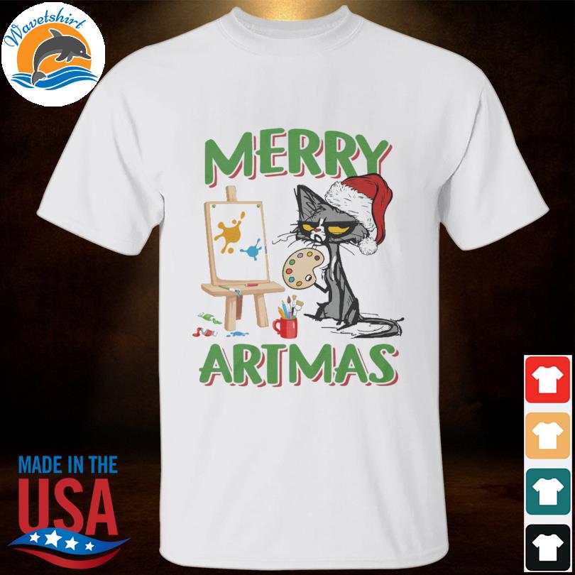 Santa black cat merry catmas Christmas sweater