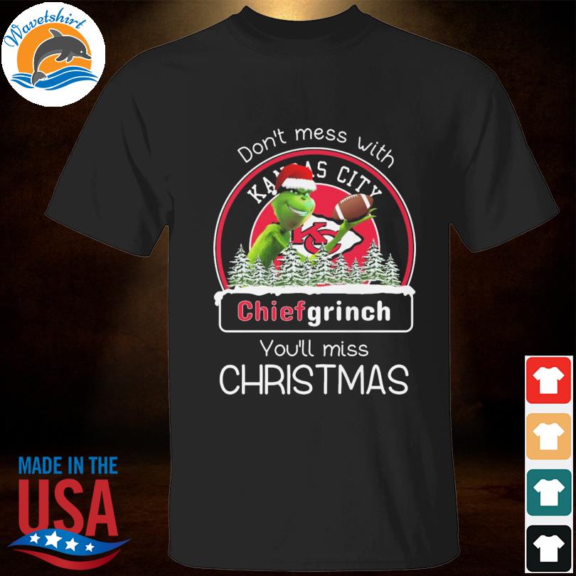 Santa grinch don't mess with Kansas city chief grinch you'll miss Christmas sweater