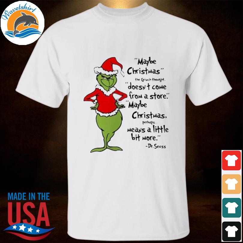 Santa grinch thought doesn't come from a store Christmas sweater