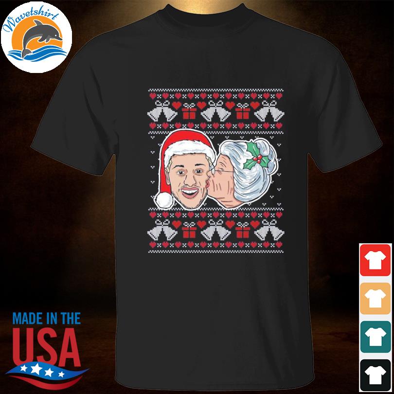 Santa Kissing mrs claus 2022 ugly christmas sweater