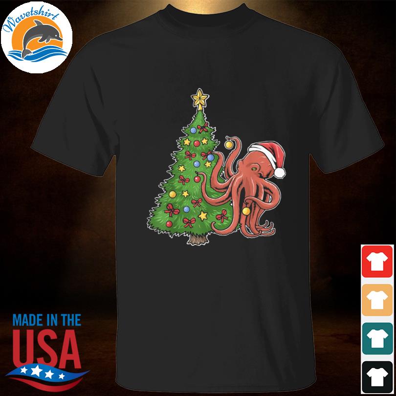 Santa Octopus light Christmas Tree Sweater