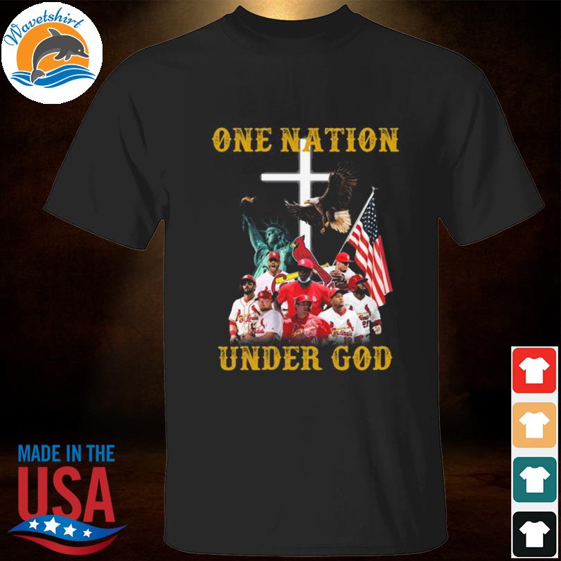 St louis cardinals one nation under god american flag 2022 shirt