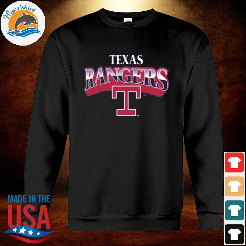 Texas rangers cooperstown collection rewind arch shirt, hoodie