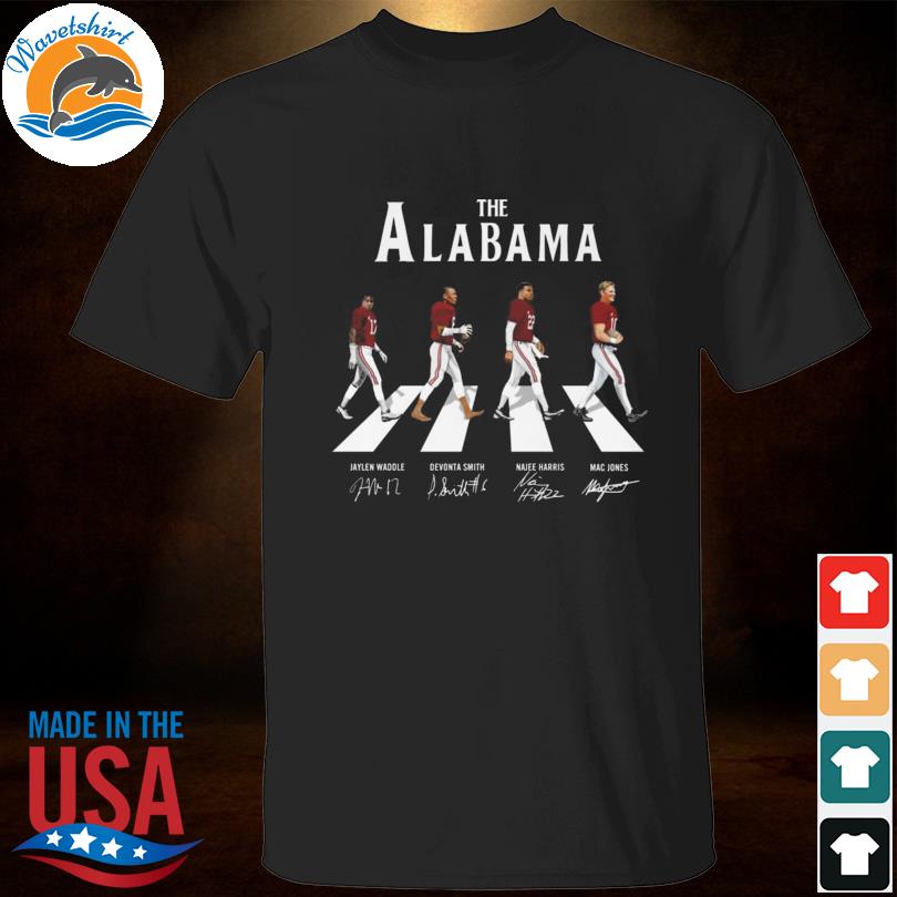 The Alabama Abbey road Jaylen Waddle Devonta signatures shirt