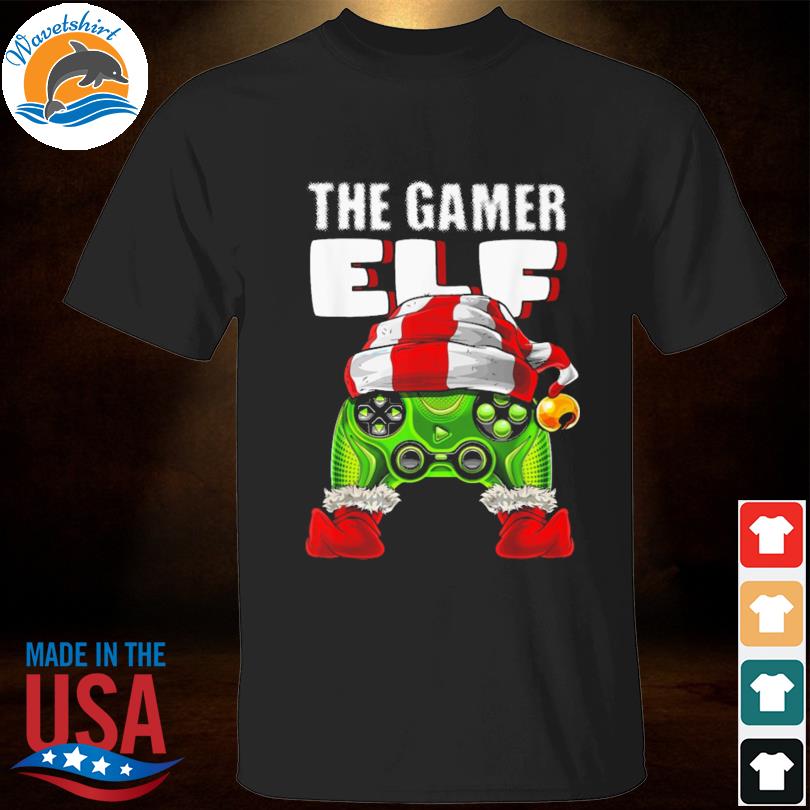 The gamer elf matching family Christmas video game boys sweater