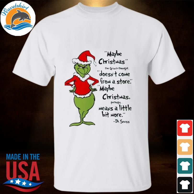 The grinch thought doesn't come from a store Christmas sweater