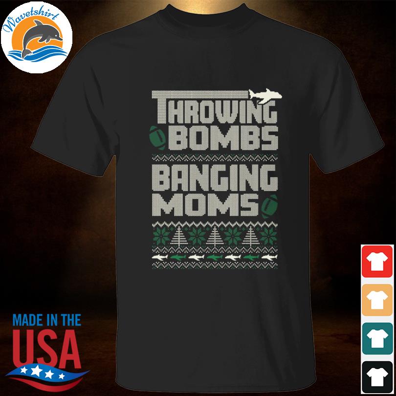 Throwing bombs banging moms ugly Christmas sweater