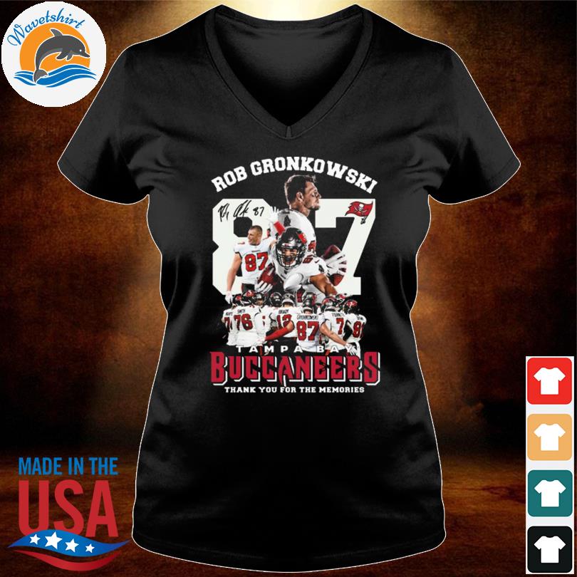 Top rob gronkowski tampa bay buccaneers thank you for the memories shirt,  hoodie, sweater, long sleeve and tank top