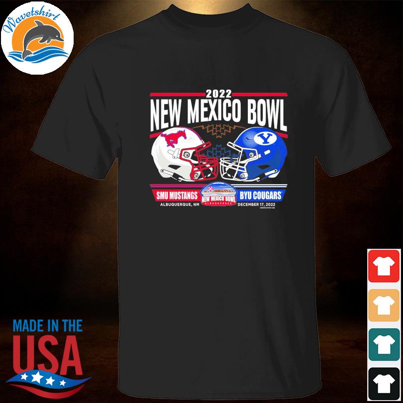 2022 new mexico bowl game byu cougars vs smu mustangs shirt