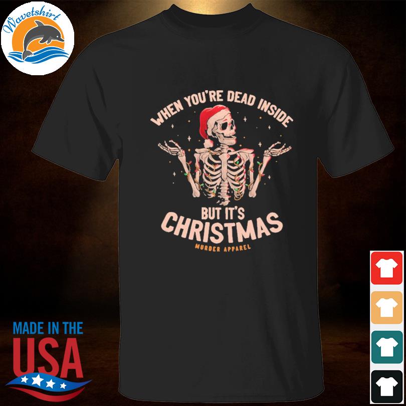 Santa skeleton when you're dead inside but it's Christmas sweater