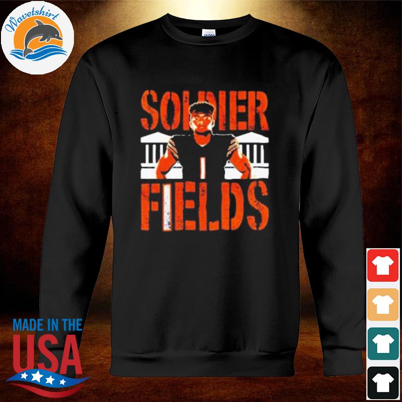 Chicago bears justin fields soldier fields shirt, hoodie, sweater, long  sleeve and tank top