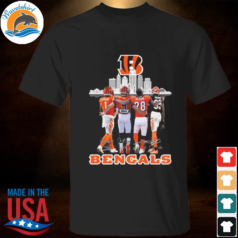 Cincinnati Bengals Who Dey Chase Burrow Mixon Signatures Unisex Shirt