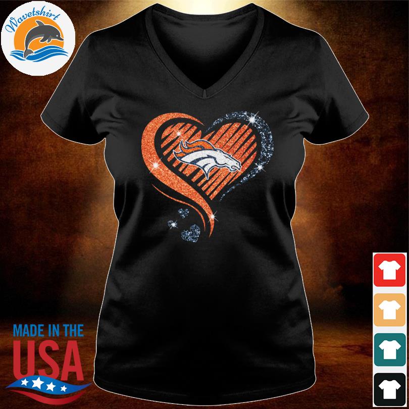 Denver Broncos football Heart Diamond shirt, hoodie, sweater, long