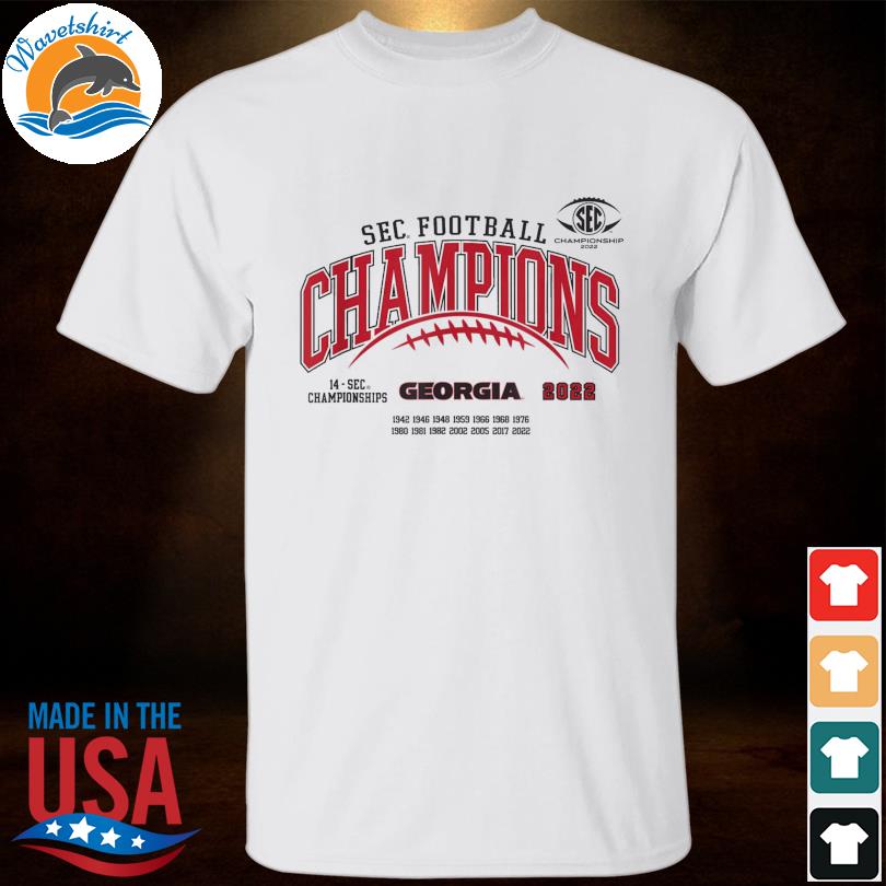 Georgia bulldogs sec champs 2022 laces logo shirt