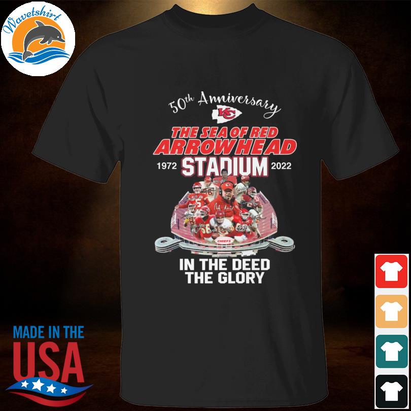 Kansas City Chiefs, 50th Anniversary At Arrowhead Stadium 1972 2022 T Shirt