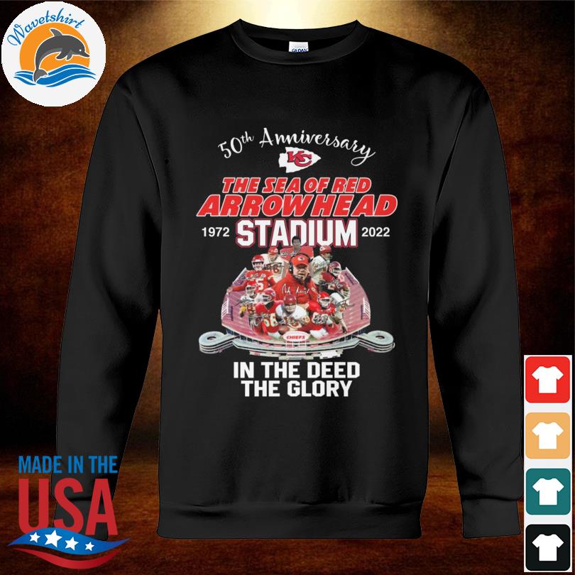 50th Anniversary the Sea of Red Arrow Head 1972-2022 Stadium in the deed  the Glory shirt, hoodie, sweater, long sleeve and tank top