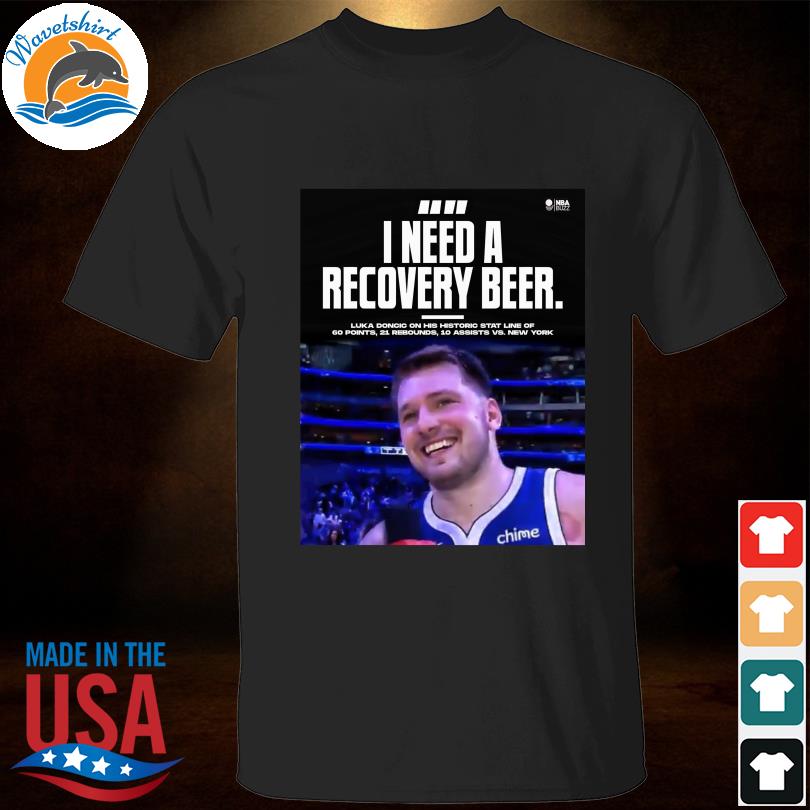 Luka doncic after dropping 60 21 10 on new york shirt