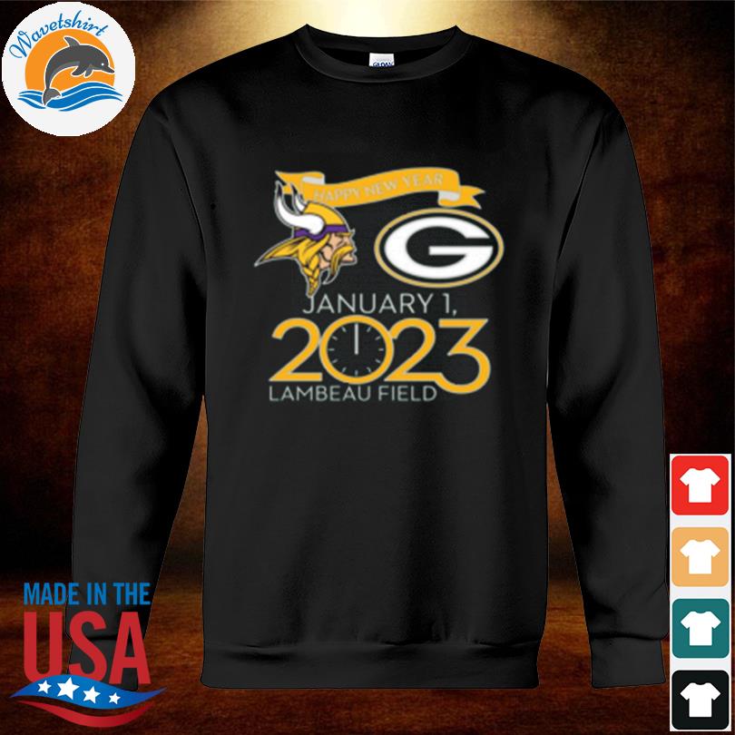 Packers vs. Vikings Happy New Year 2023 Lambeau Field shirt