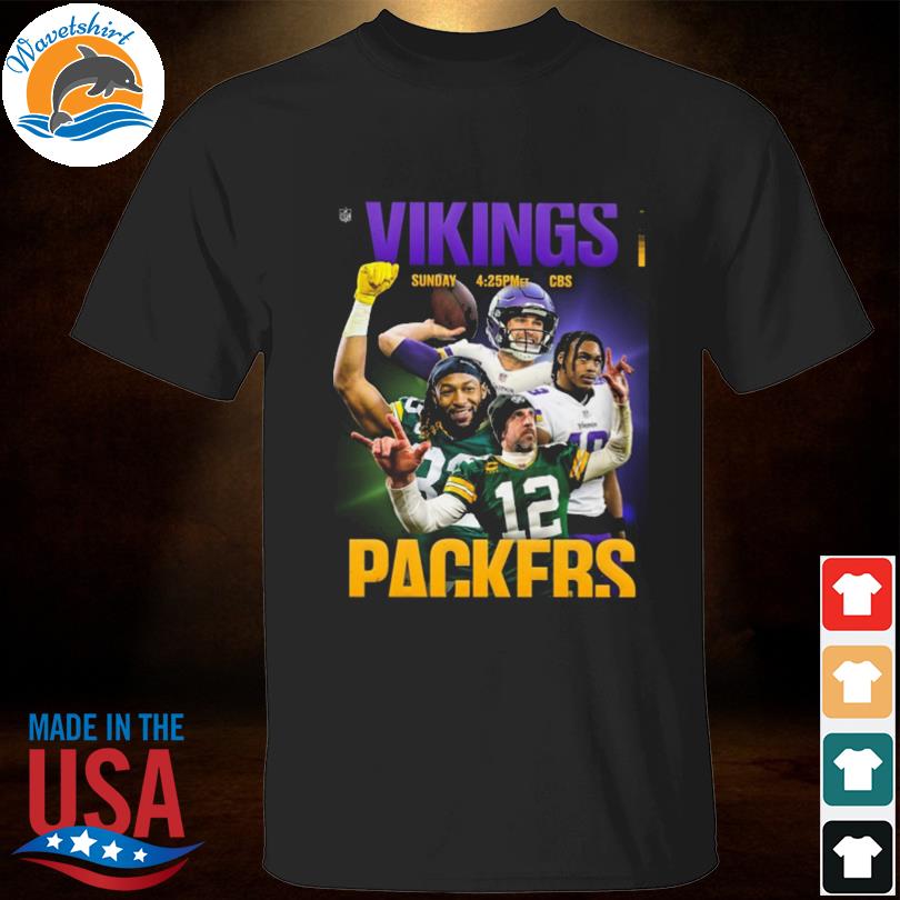 Funny Minnesota Vikings VS Green Bay Packers T-Shirt Size XL