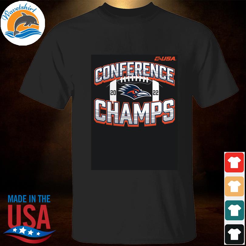 Official UTSA Roadrunners 2022 C-USA Football Conference Champions Icon Bold T-Shirt
