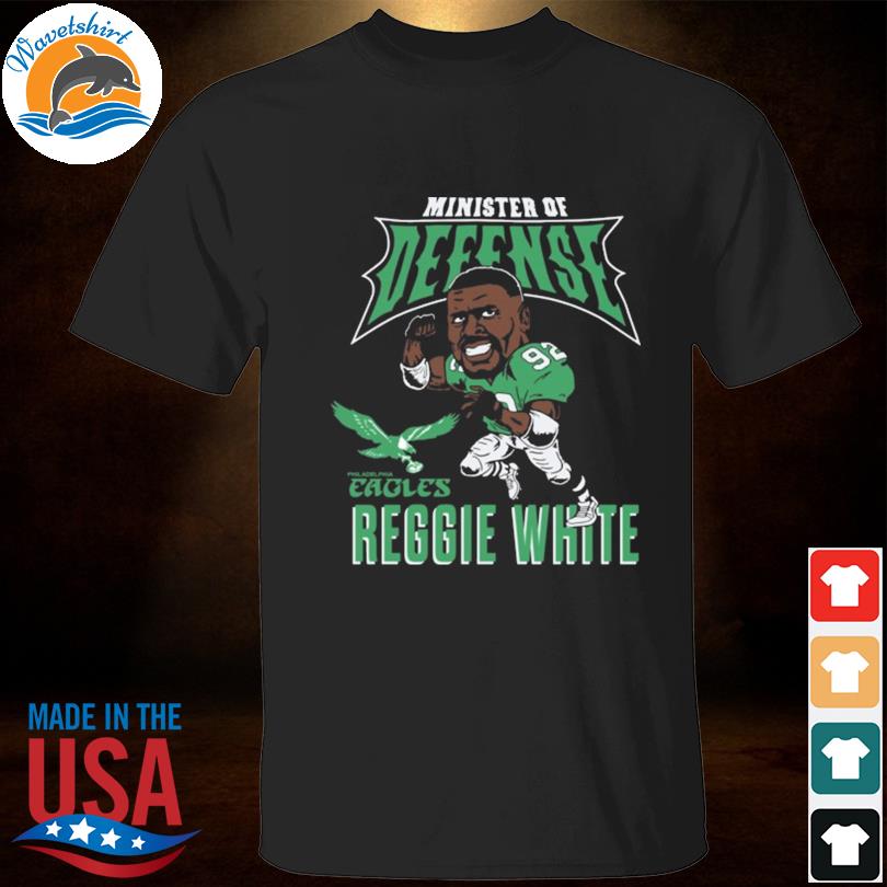 Reggie white black philadelphia eagles caricature retired player tri-blend shirt